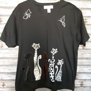 ⭐Victoria Woman Vintage Cat Women's Shirt Size 3X⭐